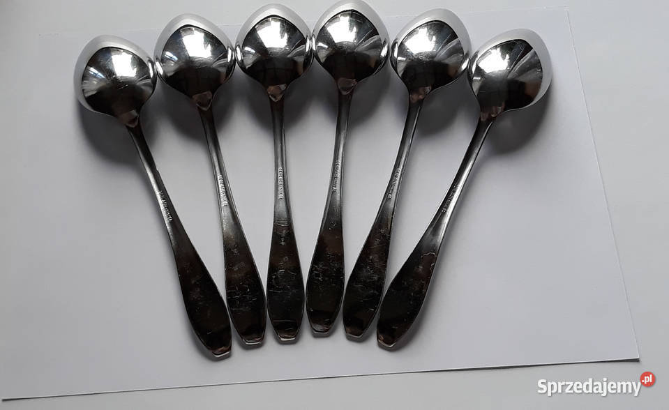 Łyżki obiadowe KANT BAKELIT Gerlach sztućce PRL Dąbrowa Górnicza