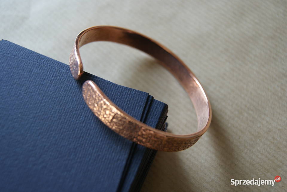 Bransoletka z miedzi rękodzieło artystyczne