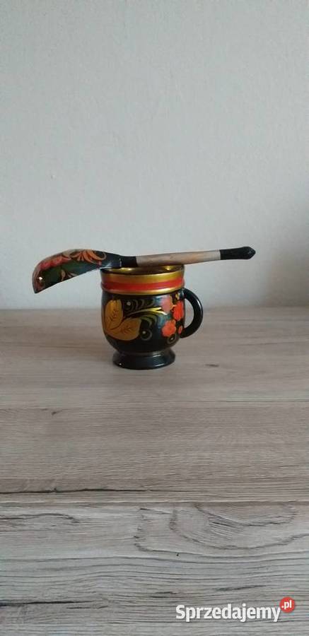 Rosyjski kubek z łyżką prl Przedbórz