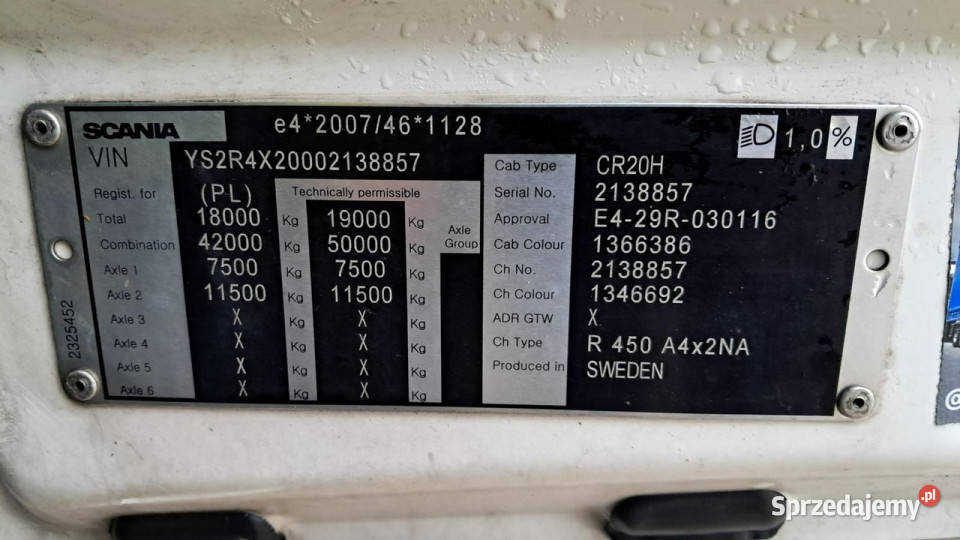 Scania R450 450KM Komorniki sprzedam