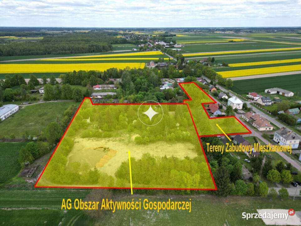 Dwie działki przemysłowa i budowlana Podedwórze 145m