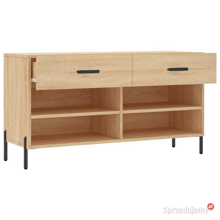 Ławka z miejscem na buty dąb sonoma 102x35x55 mazowieckie Warszawa