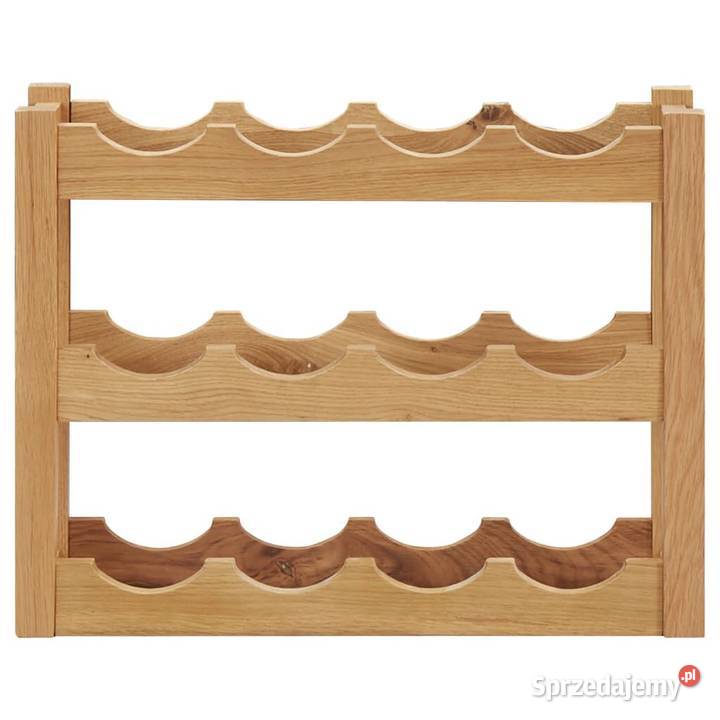 Stojak na 12 butelek wina 47x21x36 lite drewno Stojaki na wino Warszawa