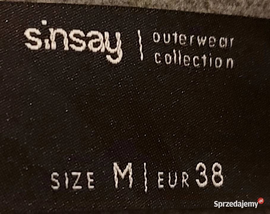 Szary płaszcz rozmiar M szary/srebrny Ostróda sprzedam