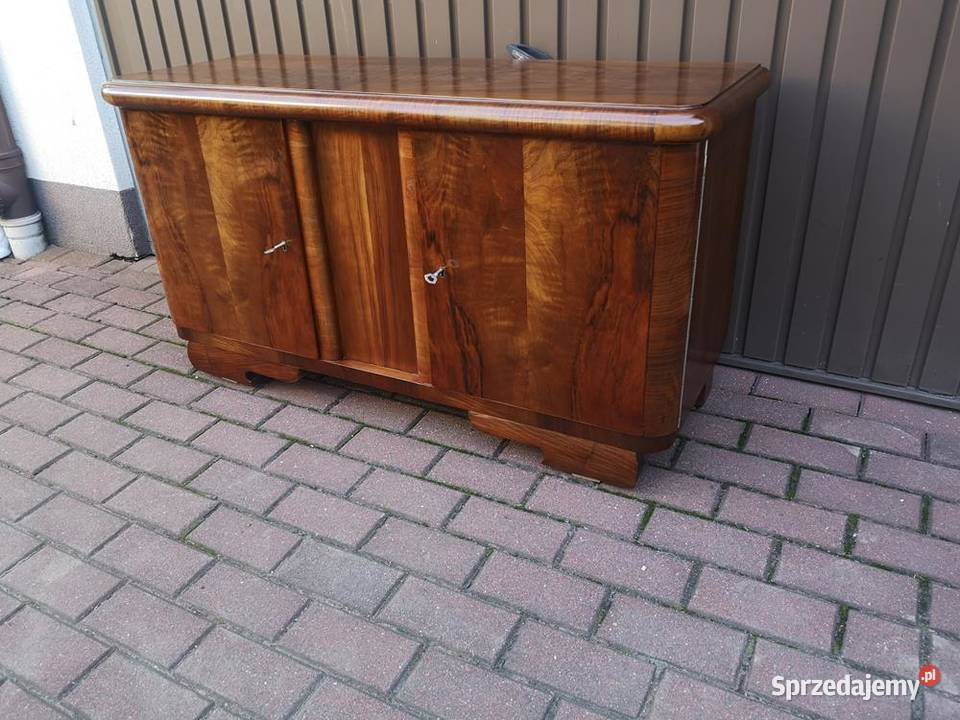 Komoda ARTDECO RTV Niska Orzech Zgrabna Stara Swarzędz sprzedam