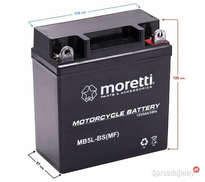 AKUMULATOR MOTOCYKLOWY MORETTI AGM GEL MB5LBS