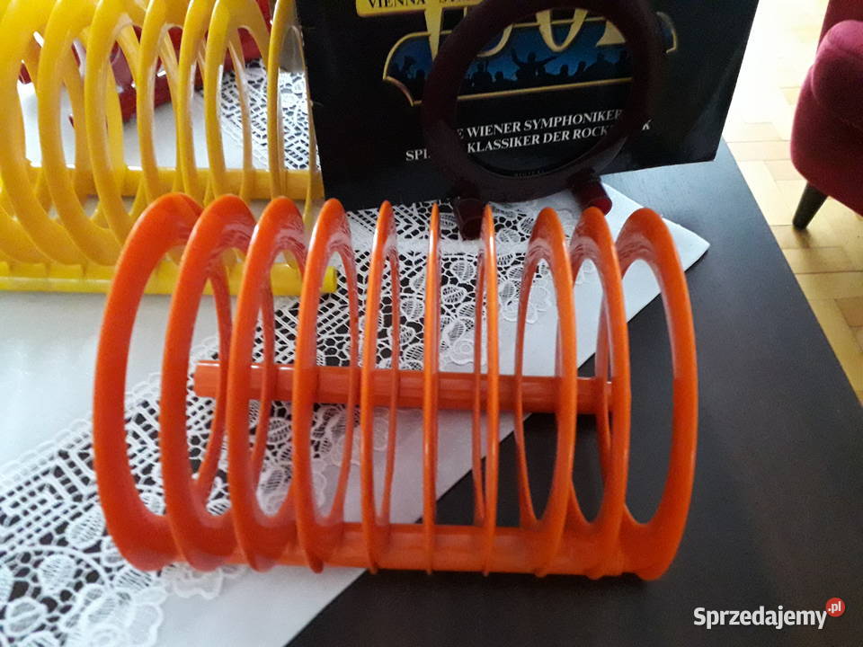 stojak na płyty winylowe z PRL modułowy Szczecin