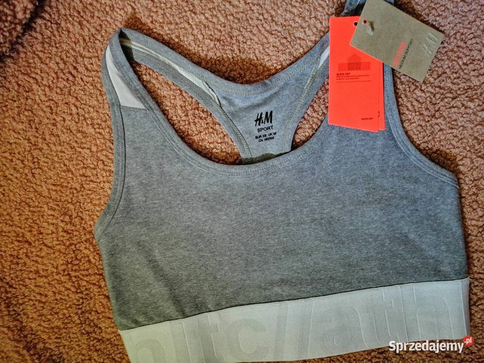 HM SPORT szary stanik biustonosz top sportowy H&M Leszno