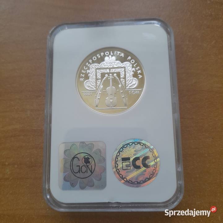 Moneta srebrna Henryk Wieniawski 10 z 2001 r Numizmatyka sprzedam