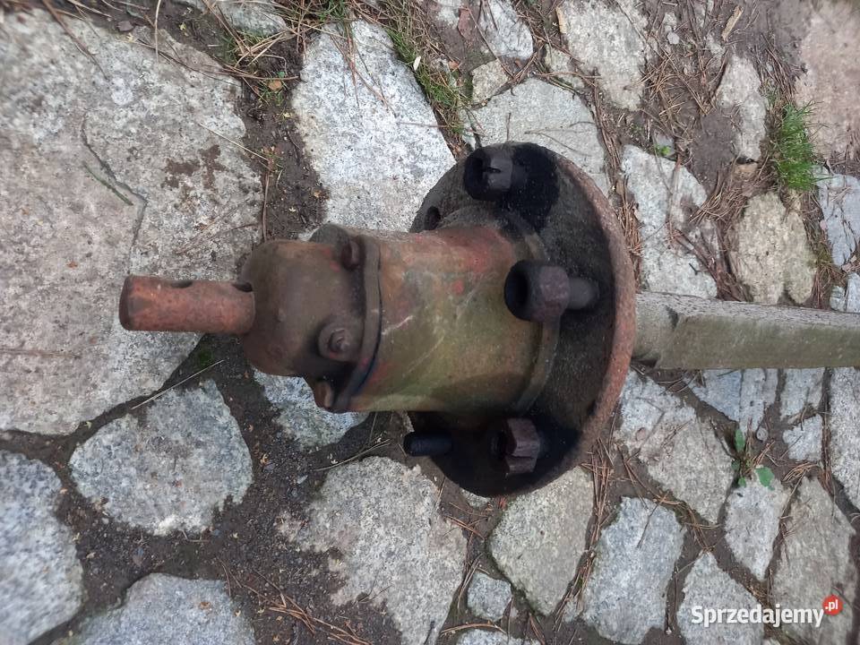 Stara oś wozu ciężarówki zabytkowa poniemiecka Zawieszenie i amortyzacja Legnica