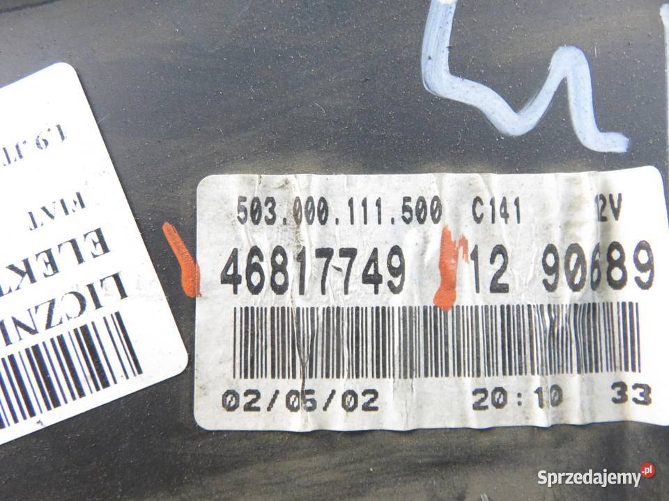 LICZNIK FIAT DOBLO I 19 JTD 46817749 osobowe małopolskie