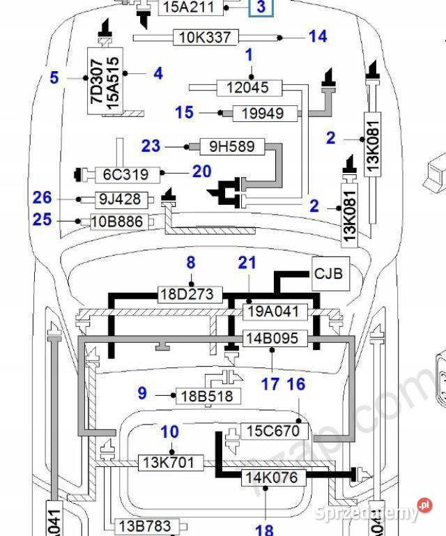 WIĄZKA INSTALACJA LAMPY FORD FIESTA 9502 1024822