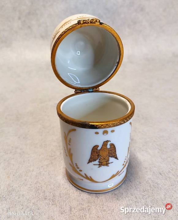LIMOGES Napoleon Puzdro Słoiczek kosmetyczny Porcelana i szkło