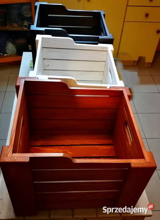 Skrzynka na winyle pojemnik na drewno donica