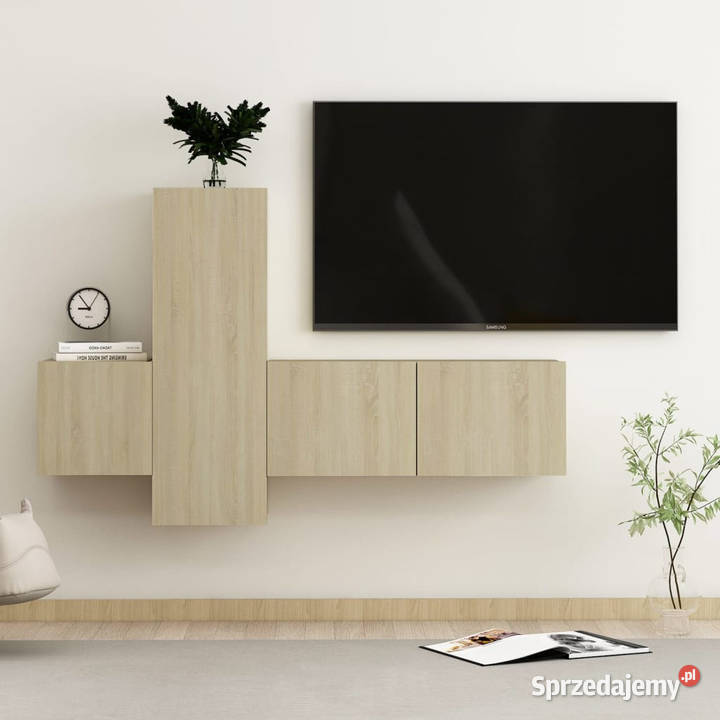 3cz zestaw szafek TV dąb sonoma materiał Warszawa