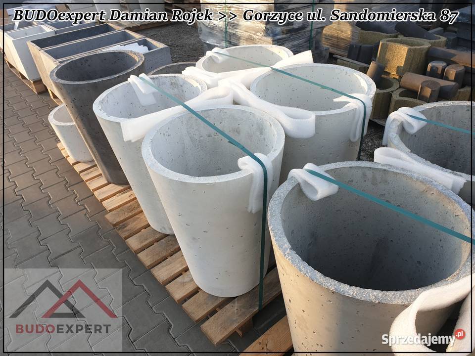 Nowoczesne betonowe DONICE 40x40x80 ogrodowe podkarpackie Stalowa Wola