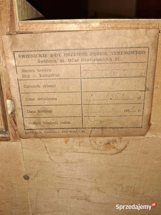 Toaletka lata 60 dolnośląskie Bolesławiec