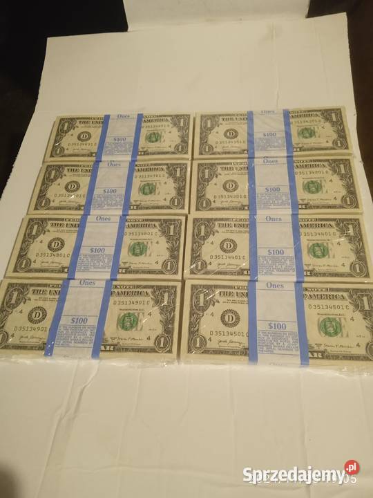 Dolary 1 100 paczka bankowa nieobiegowa śląskie Mysłowice