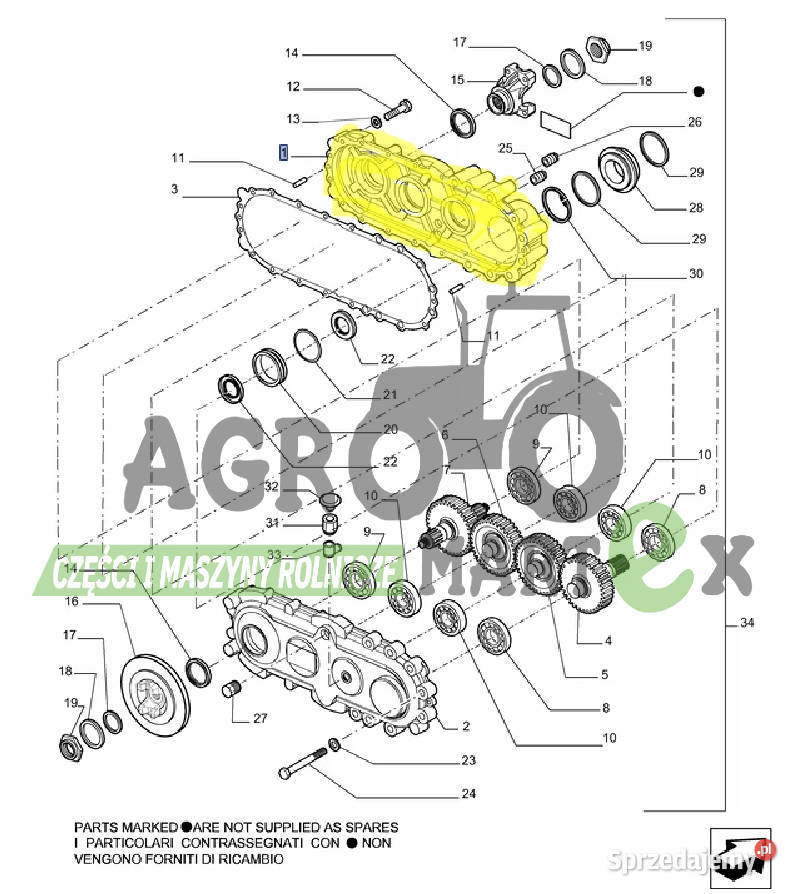 76086294 POKRYWA CNH Części i osprzęt rolniczy Wichrów