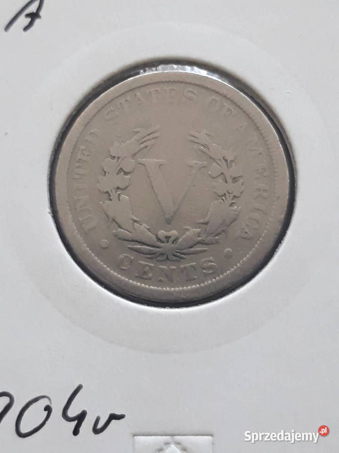5 Centów USA 1904 r rzadkość