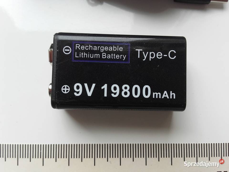 Akumulator 6F22 9V z ładowaniem USBC LED Liion Bydgoszcz