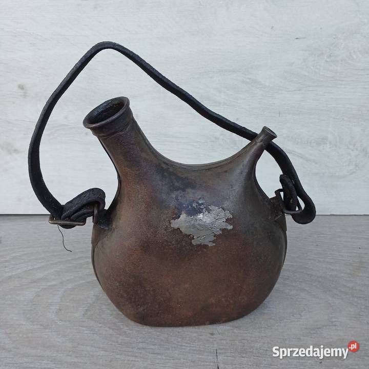 Stara wojskowa manierka mniejszy rozmiar I Wojna Warszawa