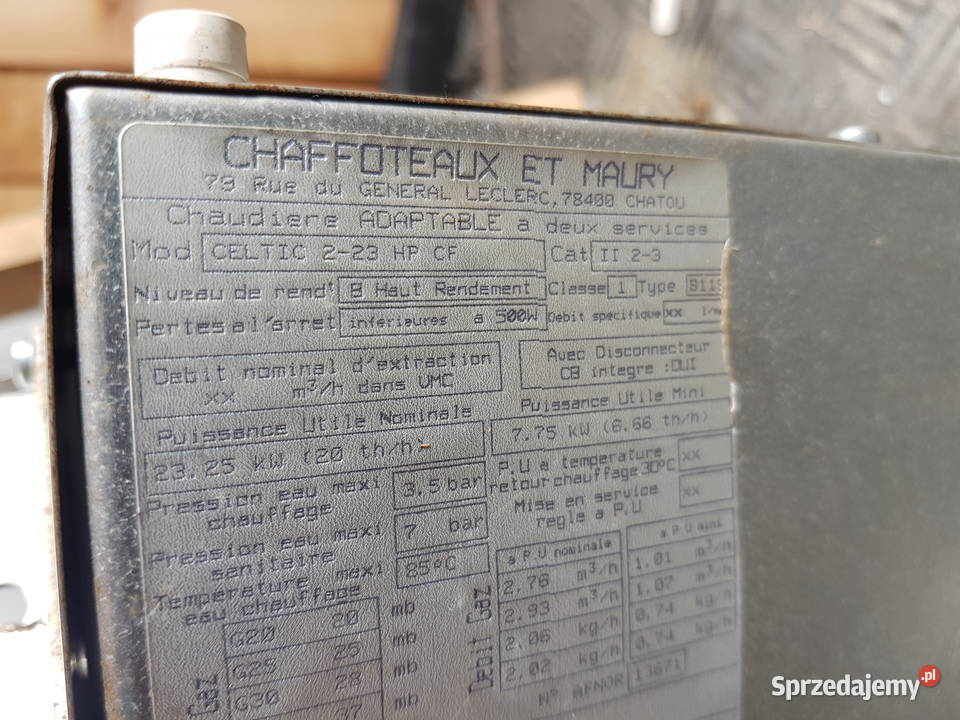 Chaffoteaux et Maury Celtic 223 HP CF nowe Kraków