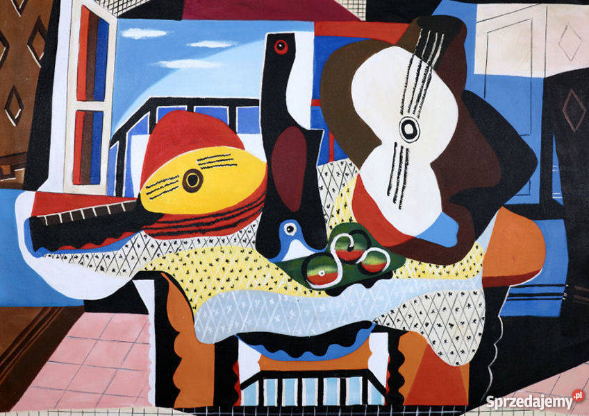 Obraz malowany Mandolina i gitara Pablo Picasso Warszawa sprzedam