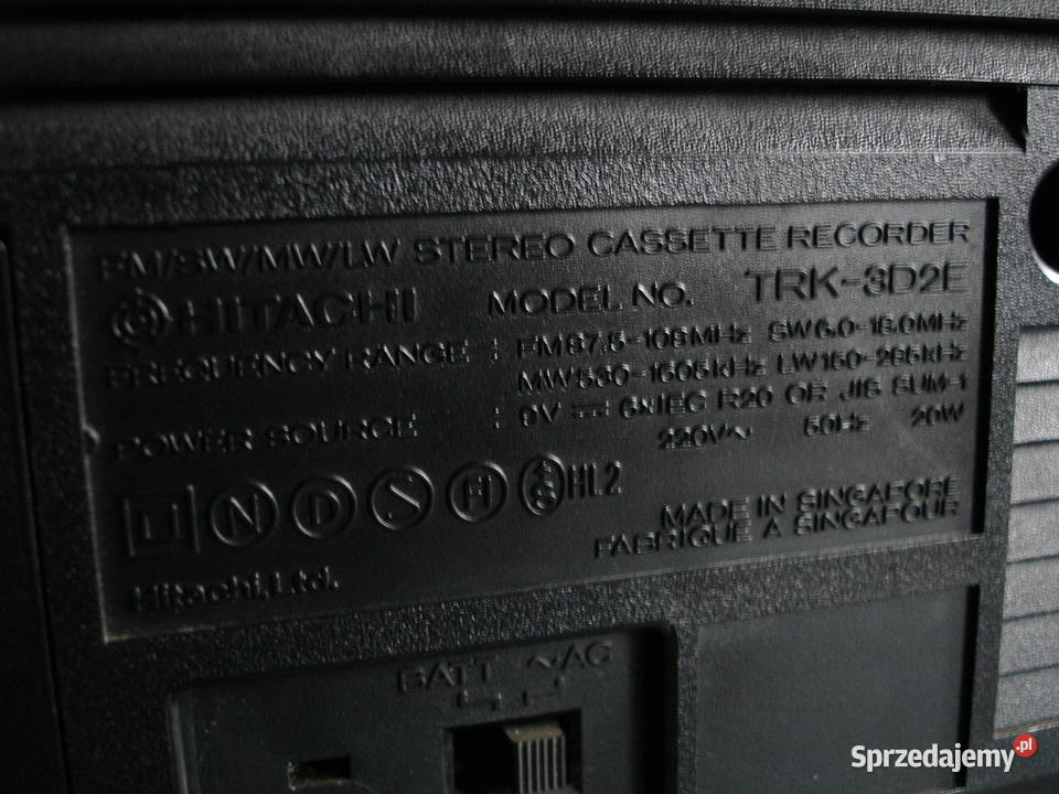 Radiomagnetofon HITACHI TRK3D2E Zielona Góra