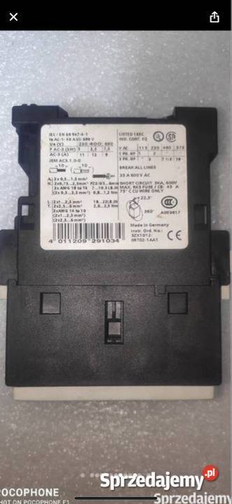 Stycznik Simens 3RT10241B 0 cewka DC 24V Gliwice