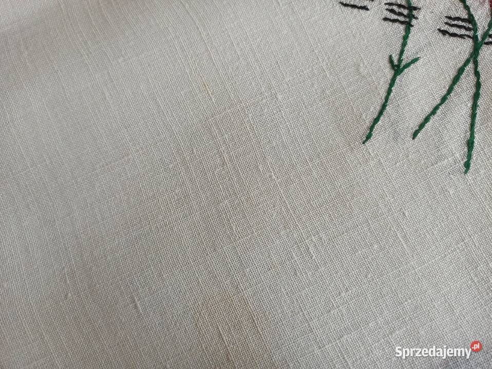 Serwetki lniane z ręcznym haftem 100 len 40x30 Białystok