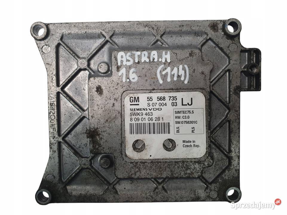 STEROWNIK SILNIKA ECU Opel Astra H 16 16V Z16XER osobowe Chełm