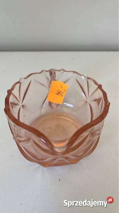 Rozalinowe szkło Wazonik pojemnik w kształcie