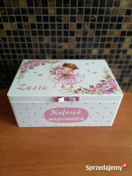 Kuferek wspomnień z imieniem chrzest roczek Kędzierzyn-Koźle