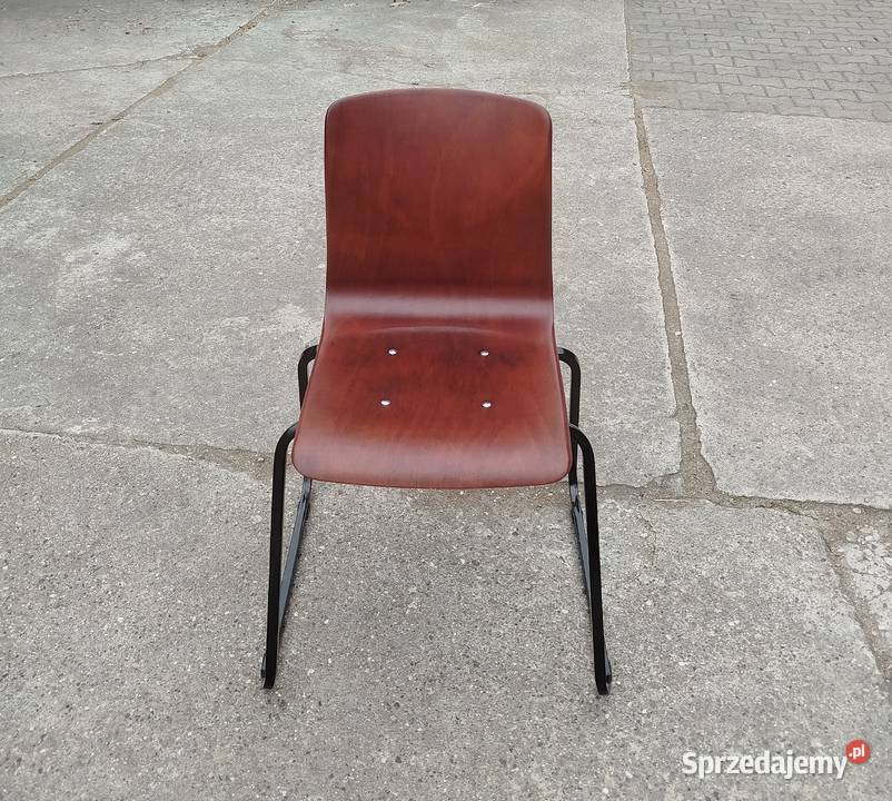Krzesło szkolne vintage Elmar Flototto Sklejka