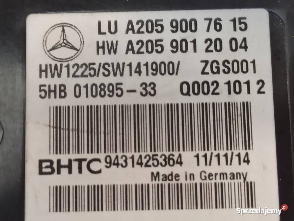 MERCEDES W205 MODUŁ KLIMATYZACJI A2059007615 sprzedam