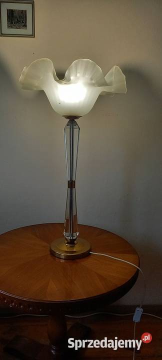 Piękna kryształowa lampa klosz z kryzą łódzkie Skierniewice