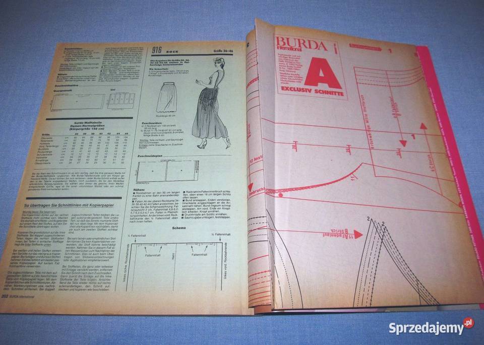 Burda International Jesień 1992 moda szycie Skępe sprzedam