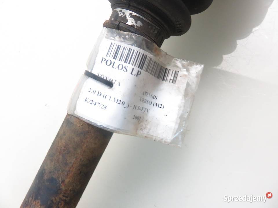 PÓŁOŚ LEWA PRZEDNIA TOYOTA AVENSIS VERSO M2 20 D osobowe