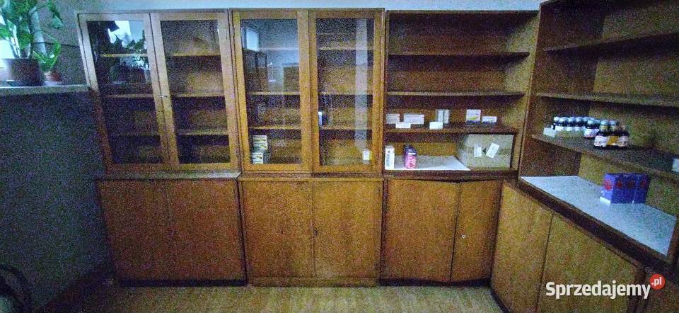 MEBLE APTECZNE DREWNIANE 60 LETNIE Mircze sprzedam