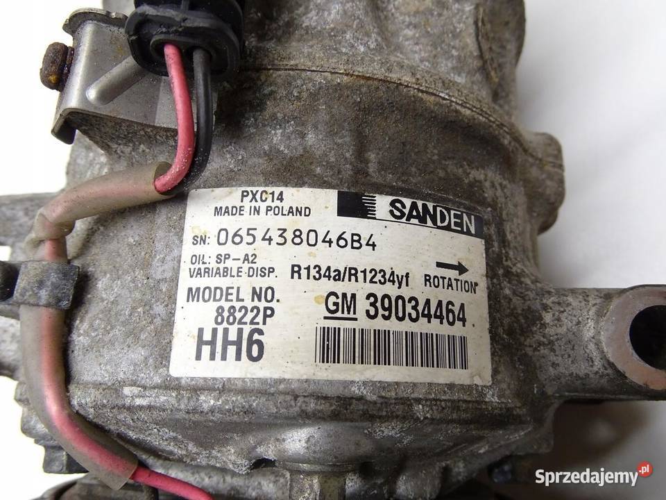 KOMPRESOR SPRĘŻARKA KLIMATYZACJI OPEL INSIGNIA A Kompresory klimatyzacji małopolskie