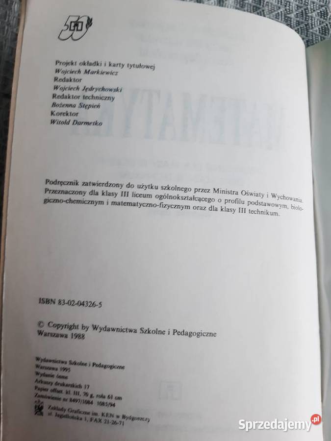 Matematyka podręcznik Wrocław