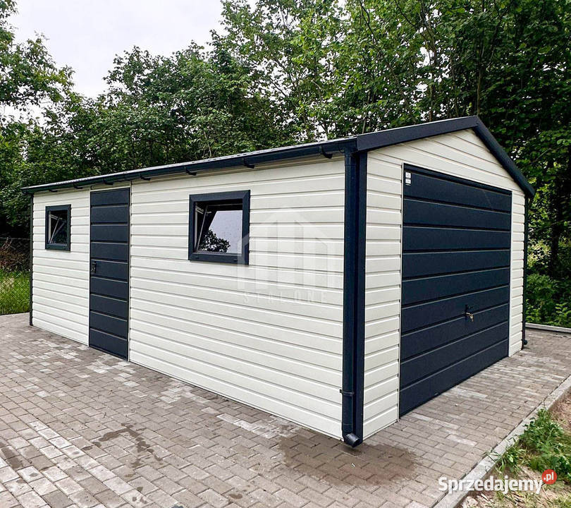 Garaż blaszany 4x5m brama uchylna 2x okno drzwi 458zł/m2 Słupsk