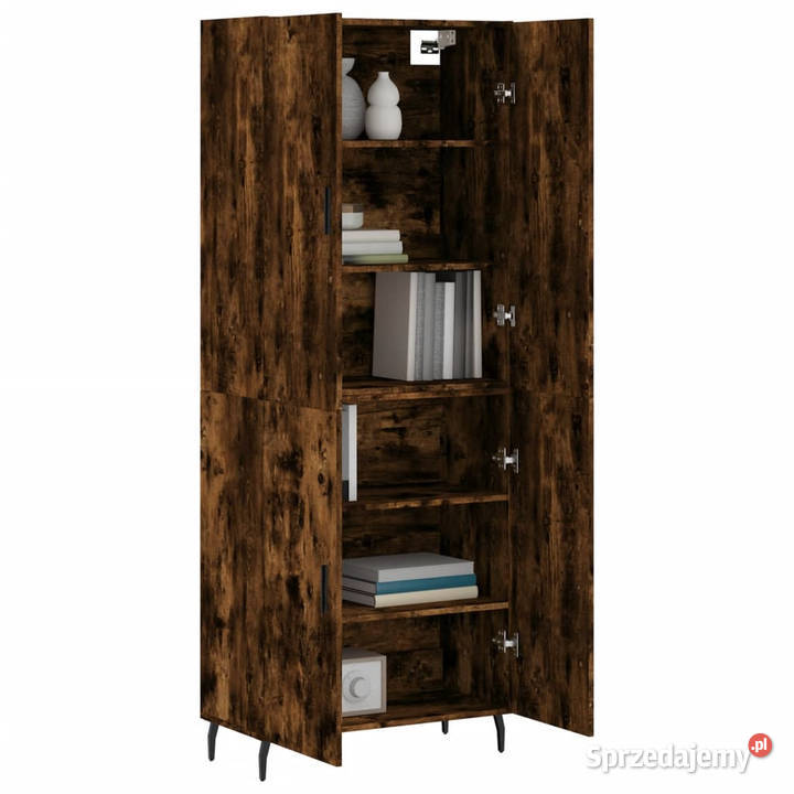 Witrynka przydymiony dąb 695x34x180 materiał Kredensy i witryny