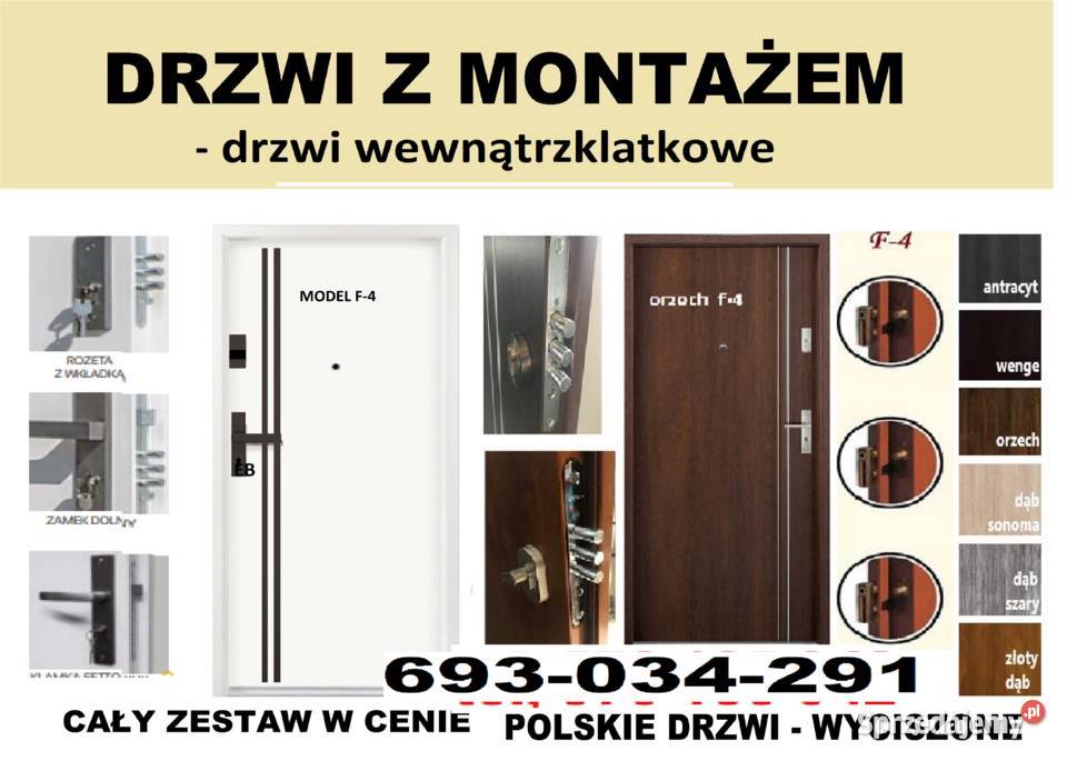 Tanie drzwi wejściowe AKUSTYCZNE ZEWNĘTRZNE z łódzkie