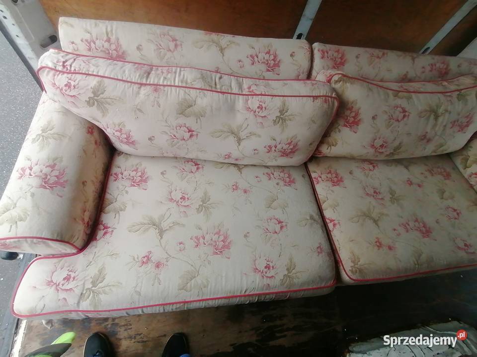 Sofa dwuczęściowa z poduszkami szerokość 220 Toruń sprzedam