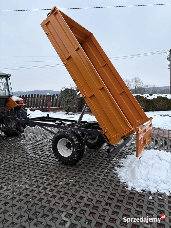 Przyczepa z kiprem wywrotka nieuszkodzony Przyczepy rolnicze Dobczyce