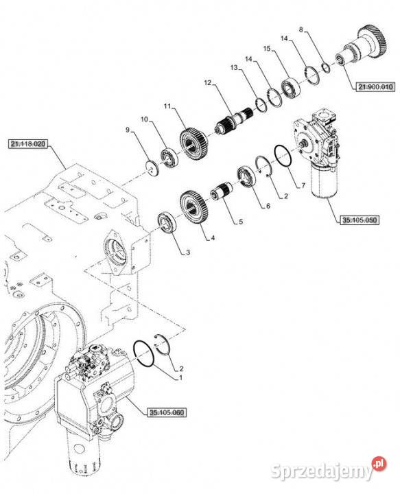 Holland T6070 Koło zębate napędowe 44t 87535639 Pozostałe sprzedam
