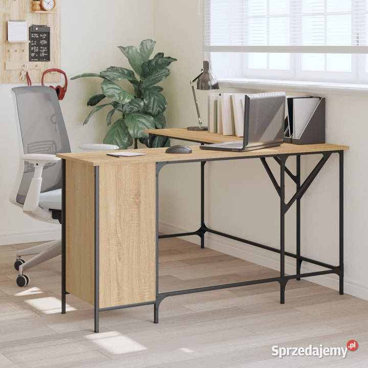 Biurko dąb sonoma 141x141x75 materiał Warszawa