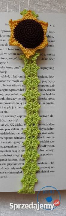Szydełkowa zakładka do książki ze słonecznikiem Inowrocław sprzedam